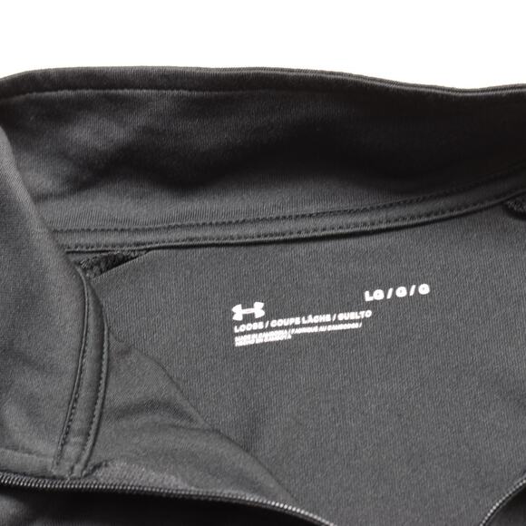 Under Armour Men 1/4 Zip Pullover Sweatshirt Polyester Black Size L Loose - Picture 8 of 8